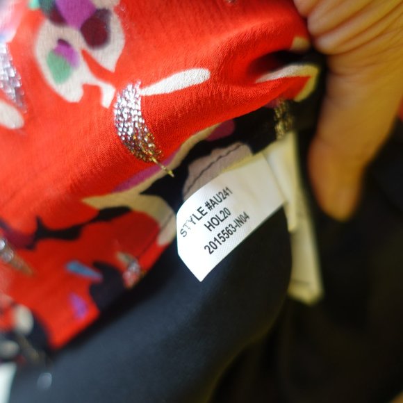 J.Crew Smocked metallic popover blouse top in Lurex dot floral AU241 XS 0 2 - Picture 9 of 16